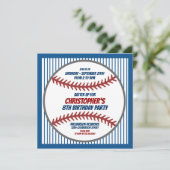 チャイルドベースボールバースデーパーティーへの招待 招待状 (スタンド正面)