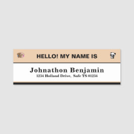 チャイルドボーイガールキッズID生徒識別 名札