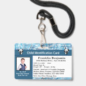 チャイルドボーイガールID個人設定カード バッジ (正面（ネックストラップ付）)