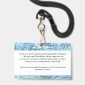 チャイルドボーイガールID個人設定カード バッジ (裏面（ネックストラップ付）)