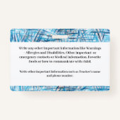 チャイルドボーイガールID個人設定カード バッジ (裏面)