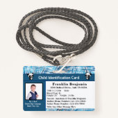 チャイルドボーイガールID個人設定カード バッジ (正面ランヤード)