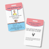 チャイルドボーイガールID個人設定 バッジ (Front & Back)