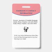 チャイルドボーイガールID個人設定 バッジ (Back)