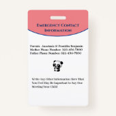 チャイルドボーイガールID個人設定 バッジ (裏面)