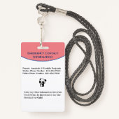 チャイルドボーイガールID個人設定 バッジ (裏面ランヤード)