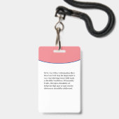 チャイルドボーイガールID識別カードアレルギー バッジ (Back with Lanyard)