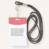 チャイルドボーイガールID識別カードアレルギー バッジ (裏面ランヤード)