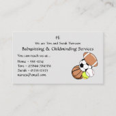 チャイルドマイダービジネス連絡カード・ベビーシッター 名刺 (正面)