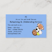 チャイルドマイダービジネス連絡カード・ベビーシッター 名刺 (正面)