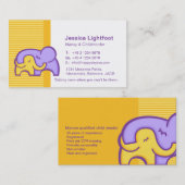 チャイルドマインダーのベビーシッター/介護者の名刺 名刺 (正面/裏面)