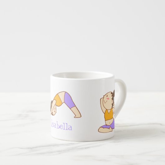 チャイルドヨガパーソナライズされたマグ エスプレッソカップ (正面右)