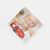 チャイルドレースカー誕生日パーティー写真 スタンダードランチョンナプキン (角)