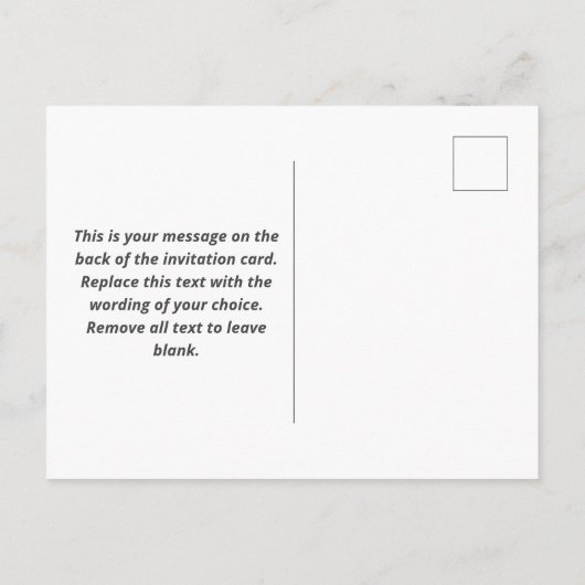 チャイルドーズ4歳の誕生日パーティの招待状 インビテーションポストカード (裏面)