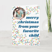 チャイルド写真からお気に入りののメリークリスマス シーズンカード (正面)