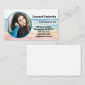 チャイルド気にウォーターカラーカスタム写真 名刺 (正面/裏面)