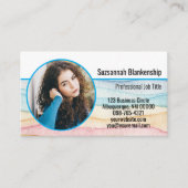 チャイルド気にウォーターカラーカスタム写真 名刺 (正面)