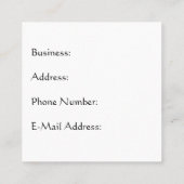 チャイルド気にサービス名刺ユニコーン スクエア名刺 (裏面)