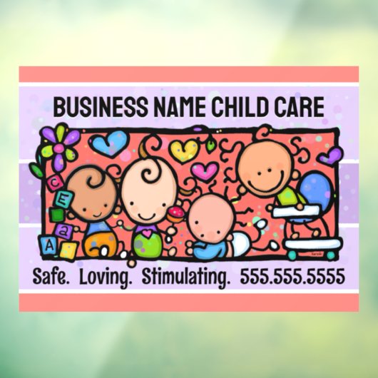 チャイルド気にデイ気にベビーシャワーのプロモーション ウィンドウサイン (シート3)