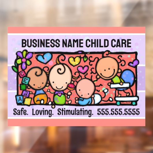 チャイルド気にデイ気にベビーシャワーのプロモーション ウィンドウサイン (シート2)