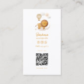 チャイルド気にナニーベビーシッター保育園ライオンQRコード 名刺 (裏面)