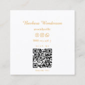 チャイルド気にナニーベビーシッター保育園レインボーQRコード スクエア名刺 (裏面)