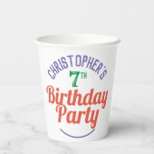 チャイルド第7誕生日紙カップ 紙コップ (裏面)