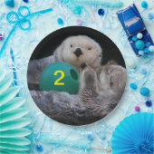 チャイルド誕生日海のカワウソ ペーパープレート (パーティー)