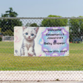 チャイルド銀河系ブルーキッチンベイビーシャワー 横断幕 (インサイチュ)