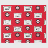 チャイルド・ネーム付きクリスマス・スペシャル・デリバリー ラッピングペーパー (フラット)