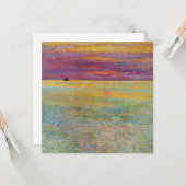 チャイルド・ハッサムによる「海上の日没」 カード (正面/裏面インサイチュ)