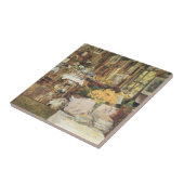 チャイルド・ハッサムの「花の部屋」- ヴィンテージ ファイン アート タイル (側面)