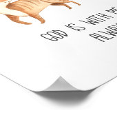 チャイルド・バイブル聖句神は常に私と共にいる ポスター (角)