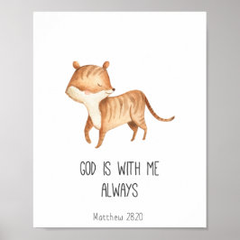 チャイルド・バイブル聖句神は常に私と共にいる ポスター