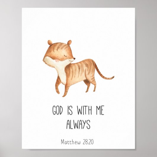チャイルド・バイブル聖句神は常に私と共にいる ポスター (正面)