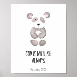 チャイルド・バイブル聖句神は常に私と共にいる ポスター