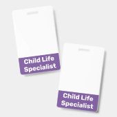 チャイルド・ライフ・スペシャリスト バッジ (正面＆裏面)