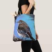 チャイロコツグミの鳥のトート トートバッグ (クローズアップ)