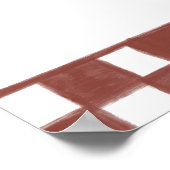 チャイワラ市松模様にイラストレーション ポスター (角)