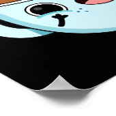 チャイ好きおもしろいティープンダーク ポスター (角)