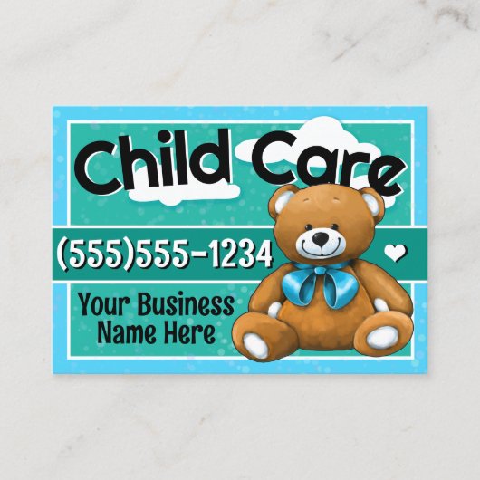 チャイ気にドデイ気にテディ・ベア・ブルー 名刺 (正面)