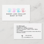 チャイ気にド・ナニー・ベビーシッカラフルトカッコいい 名刺 (正面/裏面)