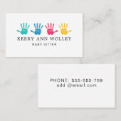 チャイ気にド・ナニー・ベビーシッカラフルトカッコいい 名刺 (正面/裏面)