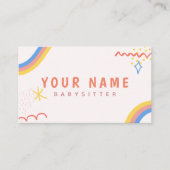 チャイ気にド・ナニー・ベビーシッカラフルトカッコいい 名刺 (正面)