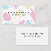 チャイ気にド・ナニー・ベビーシッカラフルトクール 名刺 (正面/裏面)