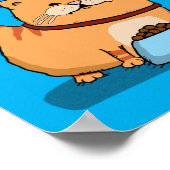 チャウおもしろいに不満を持つ猫 ポスター (角)