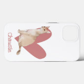 チャウジーキャットウォーター色子猫ピンクハート Case-Mate iPhoneケース (裏面 (横))