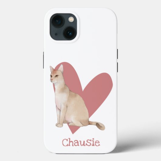 チャウジーキャットウォーター色子猫ピンクハート Case-Mate iPhoneケース (裏面)