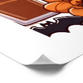 チャウジー猫よくはしゃぐAかわいい&ハロウィーン ポスター (角)