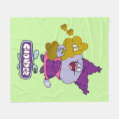 チャウダーとキムチ フリースブランケット (正面(横))